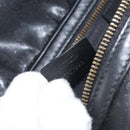 GUCCI GG Canvas GG Implementation Body Bag PVC Black Silver 211110 Auth bs31846-22