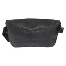 GUCCI GG Canvas GG Implementation Body Bag PVC Black Silver 211110 Auth bs31846-2
