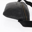 GUCCI GG Canvas GG Implementation Body Bag PVC Black Silver 211110 Auth bs31846-4