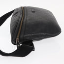 GUCCI GG Canvas GG Implementation Body Bag PVC Black Silver 211110 Auth bs31846-4