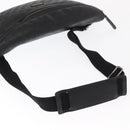 GUCCI GG Canvas GG Implementation Body Bag PVC Black Silver 211110 Auth bs31846-7