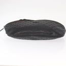 GUCCI GG Canvas GG Implementation Body Bag PVC Black Silver 211110 Auth bs31846-5