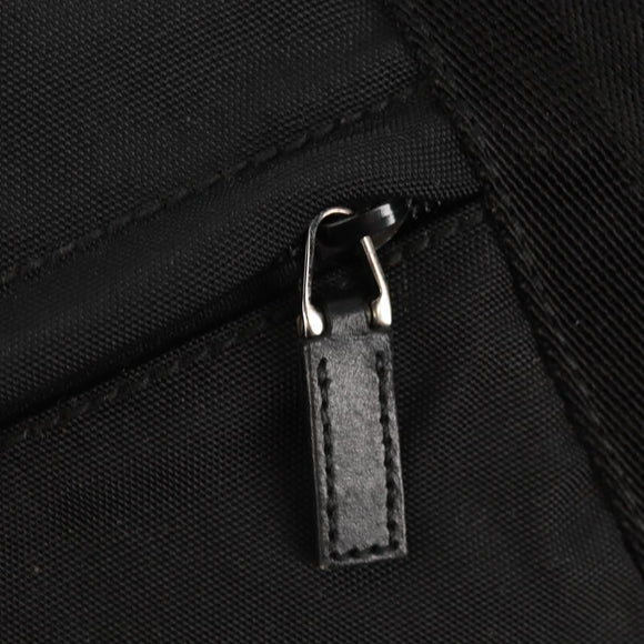GUCCI Boston Bag Nylon Black Silver 122324 Auth bs31848