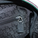 GUCCI Boston Bag Nylon Black Silver 122324 Auth bs31848-24