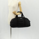 GUCCI Boston Bag Nylon Black Silver 122324 Auth bs31848-27