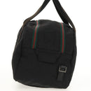 GUCCI Boston Bag Nylon Black Silver 122324 Auth bs31848-5