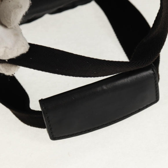 GUCCI Boston Bag Nylon Black Silver 122324 Auth bs31848