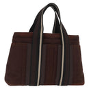 HERMES Toroca Horizontal PM Hand Bag Canvas Brown Auth bs31853-1