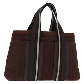 HERMES Toroca Horizontal PM Hand Bag Canvas Brown Auth bs31853