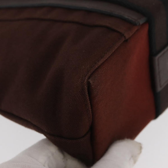 HERMES Toroca Horizontal PM Hand Bag Canvas Brown Auth bs31853