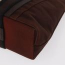 HERMES Toroca Horizontal PM Hand Bag Canvas Brown Auth bs31853-11