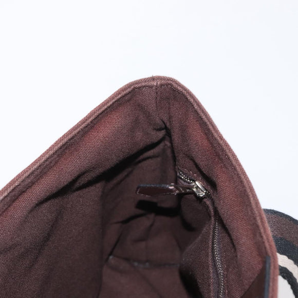 HERMES Toroca Horizontal PM Hand Bag Canvas Brown Auth bs31853