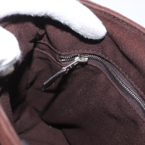 HERMES Toroca Horizontal PM Hand Bag Canvas Brown Auth bs31853