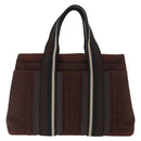 HERMES Toroca Horizontal PM Hand Bag Canvas Brown Auth bs31853-2