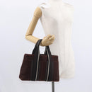 HERMES Toroca Horizontal PM Hand Bag Canvas Brown Auth bs31853-21