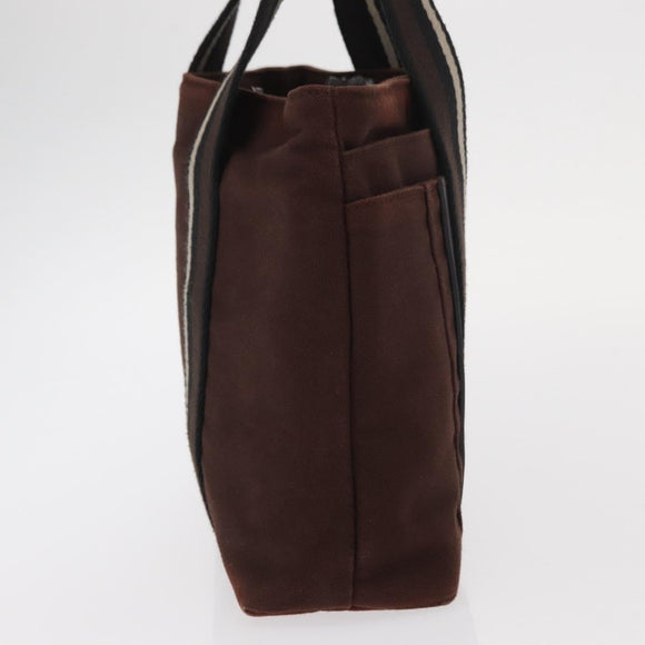 HERMES Toroca Horizontal PM Hand Bag Canvas Brown Auth bs31853