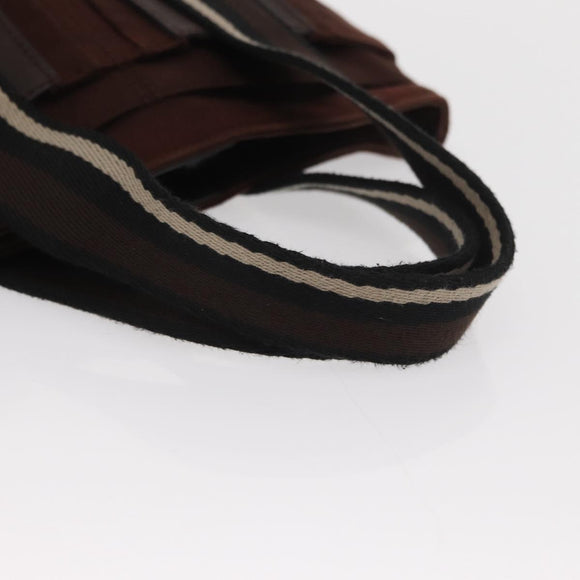 HERMES Toroca Horizontal PM Hand Bag Canvas Brown Auth bs31853