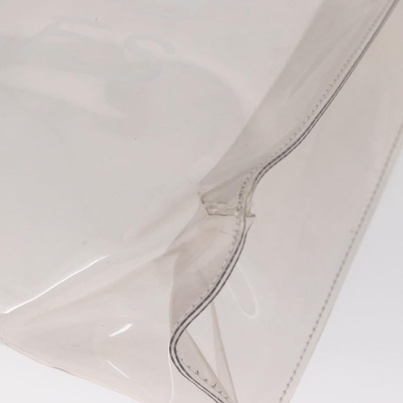 HERMES Vinyl Kelly Hand Bag Vinyl Clear Auth bs31854