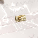 HERMES Vinyl Kelly Hand Bag Vinyl Clear Auth bs31854-14