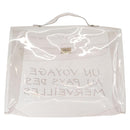 HERMES Vinyl Kelly Hand Bag Vinyl Clear Auth bs31854-3