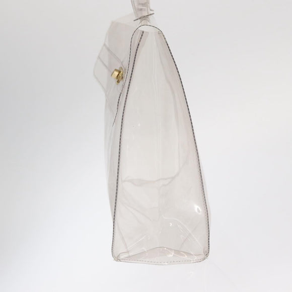 HERMES Vinyl Kelly Hand Bag Vinyl Clear Auth bs31854