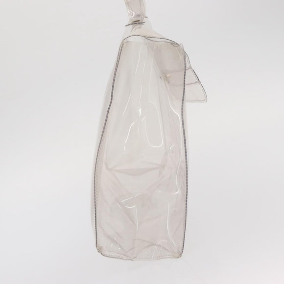 HERMES Vinyl Kelly Hand Bag Vinyl Clear Auth bs31854