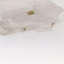 HERMES Vinyl Kelly Hand Bag Vinyl Clear Auth bs31854-6