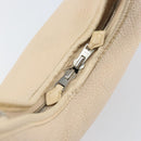 HERMES Masai GM Shoulder Bag Leather Beige Gold Auth bs31855-11