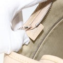 HERMES Masai GM Shoulder Bag Leather Beige Gold Auth bs31855-17