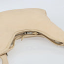 HERMES Masai GM Shoulder Bag Leather Beige Gold Auth bs31855-6