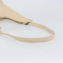 HERMES Masai GM Shoulder Bag Leather Beige Gold Auth bs31855-7