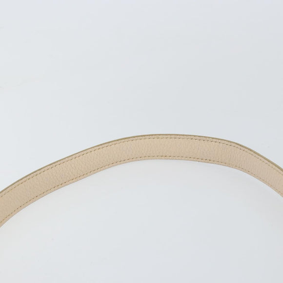 HERMES Masai GM Shoulder Bag Leather Beige Gold Auth bs31855