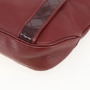 BURBERRY Shoulder Bag Leather Red Gold Auth bs31856-15