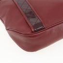BURBERRY Shoulder Bag Leather Red Gold Auth bs31856-16