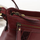 BURBERRY Shoulder Bag Leather Red Gold Auth bs31856-10