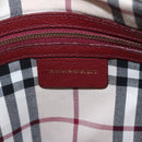 BURBERRY Shoulder Bag Leather Red Gold Auth bs31856-18