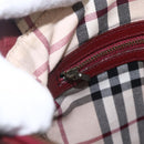 BURBERRY Shoulder Bag Leather Red Gold Auth bs31856-19