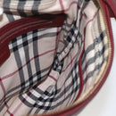 BURBERRY Shoulder Bag Leather Red Gold Auth bs31856-20