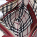 BURBERRY Shoulder Bag Leather Red Gold Auth bs31856-21