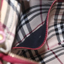 BURBERRY Shoulder Bag Leather Red Gold Auth bs31856-23