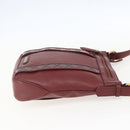 BURBERRY Shoulder Bag Leather Red Gold Auth bs31856-4