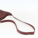 BURBERRY Shoulder Bag Leather Red Gold Auth bs31856-7