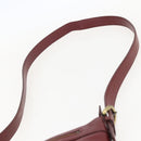 BURBERRY Shoulder Bag Leather Red Gold Auth bs31856-8