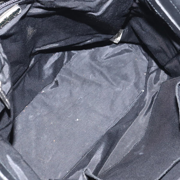 BURBERRY Nova Check Blue Label Shoulder Bag Nylon Green Silver Auth bs31857