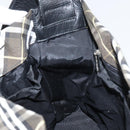 BURBERRY Nova Check Blue Label Shoulder Bag Nylon Green Silver Auth bs31857-17