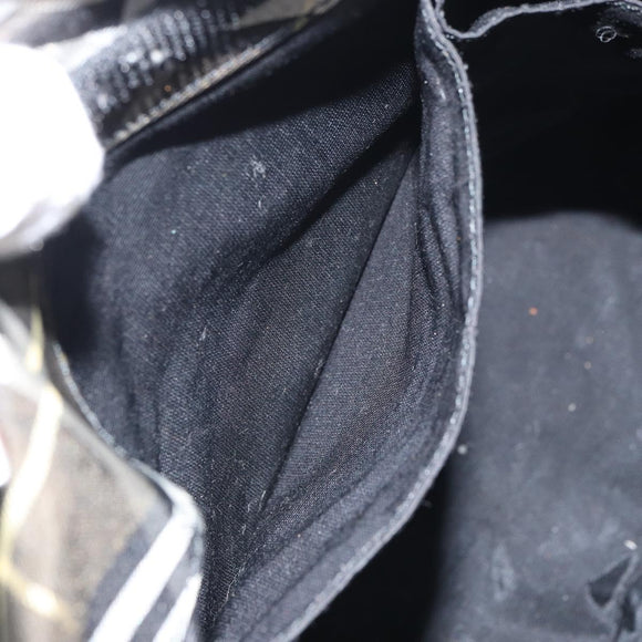 BURBERRY Nova Check Blue Label Shoulder Bag Nylon Green Silver Auth bs31857