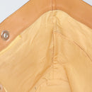 BURBERRY Tote Bag Canvas Leather White Gold Auth bs31858-18