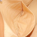 BURBERRY Tote Bag Canvas Leather White Gold Auth bs31858-22