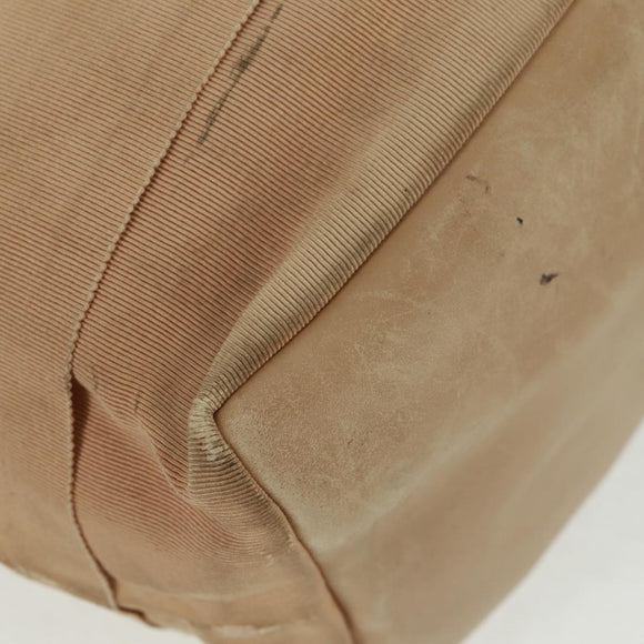 Salvatore Ferragamo Shoulder Bag Canvas Beige Gold Auth bs31859