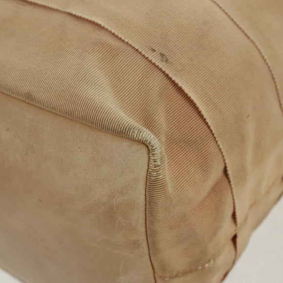 Salvatore Ferragamo Shoulder Bag Canvas Beige Gold Auth bs31859